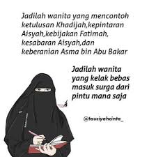 Tapi berhijab itu simbol pengakuan kamu sebagai wanita muslimah. Kata Kata Islami Wanita Bercadar