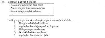 A b b a d. Melengkapi Larik Pantun Zuhri Indonesia