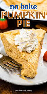 No Bake Pumpkin Pie Crazy For Crust Recipe In 2021 Pumpkin Baking Recipes Pumpkin Recipes Easy Pie Recipes