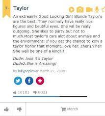 The Meaning Of Your Name As Told By Urban Dictionary Meaning Of Your Name Urban Dictionary Taylor Name