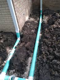 If you directly connect your downspout pipe to your french drain you're going to end up with a system filled with debris. Above Ground And Underground Downspout Extensions Ulb Dry