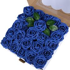 Baby blue is associated with the birth of a baby boy, a popular choice for gender reveals. Breeze Talk Artificial Flowers Royal Blue Roses 50pcs Realistic Fake Roses W Stem For Diy Wedding Bouquets Centerpieces Arrangements Party Baby Shower Home Decorations 50pcs Royal Blue Buy Online In Bahamas At Bahamas Desertcart Com