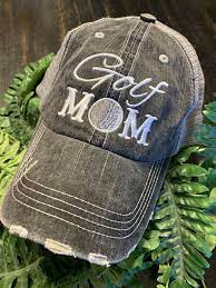 Golf Hats Golf Mom Golf Hair Dont Care Embroidered Distressed Trucker Caps Customize Name Numbers Bling Golf Mom Mom Hats Golf Hats