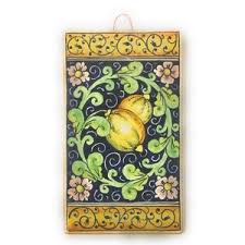 Italian Ceramic Art Utensil Kitchenware Trivet Tile Pottery Collection  Birds Hand Painted Made in ITALY Tuscany Florence