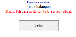 Sila semak status anda di sistem semakan kawalan imigresen sebelum anda keluar negara. Semakan Senarai Hitam Imigresen Dan Ptptn Ke Luar Negara Online As