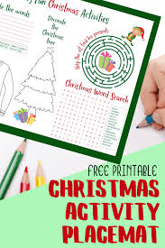 More free placemat patterns>> 60+ free placemat patterns. Free Printable Christmas Activity Placemat For Kids Views From A Step Stool