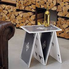 Playing Card Side Table By Out There Interiors Giant Card Side Table Table Cards