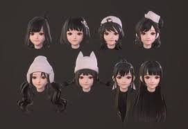 Anime hair with different hairstyles drawing examples. Anime Frisur Madchen Low Poly 3d Modell 3d Modell Turbosquid 1464441