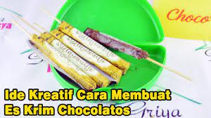 Cara membuat es krim dari susu segar dengan mudah: Ide Kreatif Cara Membuat Jajanan Es Krim Chocolatos Recetas De Cocina Caras