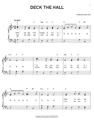 Traditional Welsh Carol Deck The Hall Sheet Music Pdf Notes Chords Christmas Score Easy Piano Download Printable Sku 29110