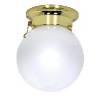Shop for pull string ceiling lights online at target. Nuvo 6in Ceiling Light Pull Chain 1 Light Polished Brass Nuvo 60 295 Homelectrical Com