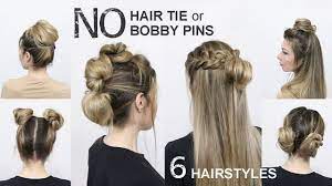 Using long bobby pins, you can create a similar look. How To Messy Bun With No Hair Ties And No Bobby Pins Easy Easy Hairstyles For Long Hair Easy Hairstyles Hair Styles