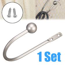 Curtains Blinds Accessories Large Stylish Curtain Hold Back Metal Tie Hook Loop Holder Black Silver Gold New Home Furniture Diy Omnitel Com Na
