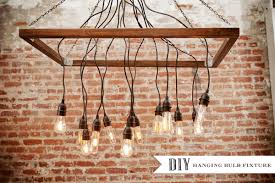 The right hanging light fixture adds beauty to the room it illuminates. Diy Hanging Lightbulbs Ruffled