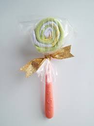 Steps For Making Adorable Baby Washcloth Lollipop Baby Shower Gifts Hgtv