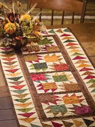 A Colorful Table Runner For Fall And Beyond Quilting Digest Patchwork Table Runner Quilted Table Runners Quilt Patterns