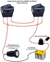 Toggle switches are available at most auto parts stores as well as electronics retailers, such as radio shack, and can usually be wired up without too fasten the wires for the headlights and the driving lights to the toggle switch. On Off Switch Led Rocker Switch Wiring Diagrams Oznium