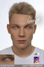 Цветные линзы ADRIA Crazy, White Vampire, квартальные, 1 линза R 8,6 -0,00 