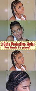 3 Protective Hairstyles Video By Jesscreationss Back To School Curly Hair Natural Hair Styles Curly Hair Styles Cute Natural Hairstyles