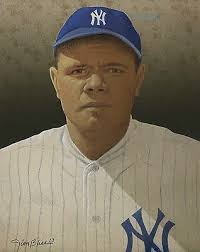 Babe Ruth New York Yankees BASEBALL Original Artwork Painting by Jim Bliss 