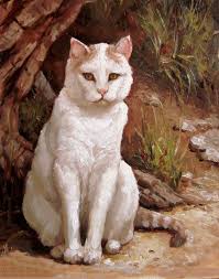 Yagliboya Pencere Onu Sari Kedi Ve Kadin Google Da Ara Kedi Kedi Sanati Sanat