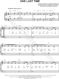 Maybe you would like to learn more about one of these? Ariana Grande One Last Time Sheet Music Easy Piano In C Major Transposable Download Print Sku Mn0154377