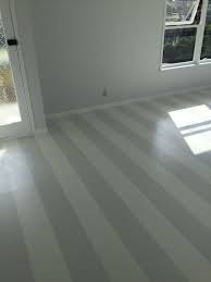 Grey And White Stripe Floor Painted Over Chipboard Resene Concrete And Wan White Bedroom Flooring Flooring Concrete Floors Bedroom