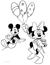 Minnie and mickey mouse with pluto. Printable Minnie Mouse Coloring Pages For Kids