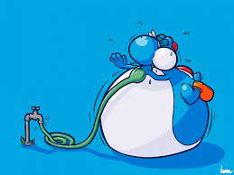 Yoshi forced water inflation by squishet -- Fur Affinity [dot] net