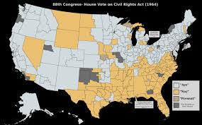 Section 4 (a) of the act established a formula to identify those areas and to provide for more stringent remedies where appropriate. The Us House Vote On The Civil Rights Act Of 1964 Vivid Maps