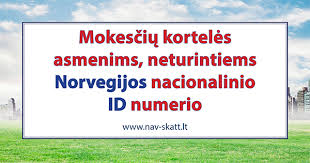 Naudojantis šia kortele, kasos aparato kvitas už degalus, kuriame yra nurodytas pirkėjo identifikacinis rekvizitas (įmonės id kortelės numeris) ir. MokesciÅ³ KortelÄ—s Asmenims Neturintiems Norvegijos Nacionalinio Id Numerio Nav Skatt Lt