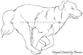 Golden Retriever Lineart By Hawberries On Deviantart Dog Print Art Dog Drawing Dog Coloring Page