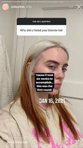 Billie eilish's sophomore studio album, happier than ever, will be released on july 30. Billie Eilish Went Platinum Blonde Because Of A Fan Dazed Beauty