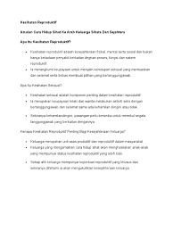 Pendidikan kesihatan reproduktif dari sudut afektif juga membina kemahiran dan pengetahuan mengenai kepentingan etika perhubungan dan kemahiran interpersonal yang positif dalam. Kesihatan Reproduktif Amalan Cara Hidup Sihat Ke Arah Keluarga Sihata Dan Sejahtera Apa Itu Kesihatan Reproduktif