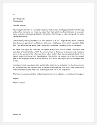 The letter proves to be the best mode of communication when a person needs to communicate something to a person. Theft Incident Report At Workplace Letter