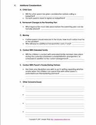 Both parents shall attend a meeting with the assisting professional(s) as soon as the assisting professional(s) as soon as an appointment is available. Co Parenting Plan Worksheet Nidecmege