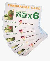 Jamba juice gift card fundraiser. Jamba Juice Fundraiser Card For Sale Hd Png Download Transparent Png Image Pngitem
