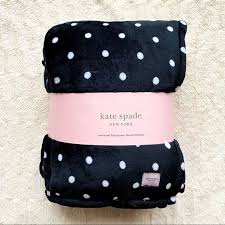 Kate Spade Bedding Kate Spade Polka Dot Plush Throw Blanket Queen Poshmark
