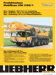 Liebherr Ltm 1100 Series Specifications Cranemarket