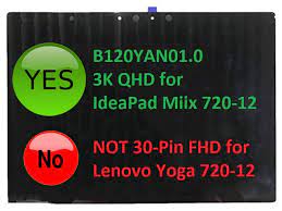 Below are some common aspect ratios and their pixel resolutions. 12 Replacement Lcd Panel Resolution Wqhd 3k 2880x1920 Ips Led Touch Screen Assembly For Lenovo Ideapad Miix 720 12ikb 80vv00cmus