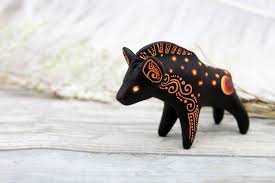 Spotted Hyena Animal Sculpture African Decor Animal Figurines Etsy Hyena Animal Animal Sculptures Hyena