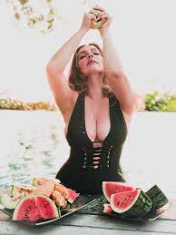 Busty Kelly Brook squeezes melon juice over her boobs in a VERY fruity  photoshoot in Thailand | The Irish Sun