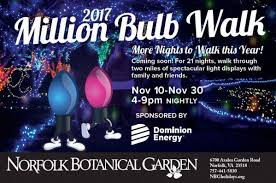 Holiday Light Display Million Bulb Walk At Norfolk Botanical Garden Myactivechild Com Botanical Gardens Holiday Lights Display Botanical