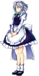 touhou sakuya 紅魔郷立ち絵11枚 他夏コミ情報 pixiv hair ornaments maid outfit twin braids