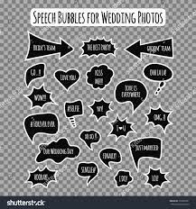 Speech Thought Bubbles Wedding Photos Props Stock Vector Royalty Free 556050991