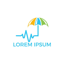 Pulse And Umbrella Logo Design Medical Insurance Vector Logo Concept Agreement Aid Business Png And Vector With Transparent Background For Free Download Logo Concept Business Cards Creative Logo Design