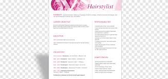Start your new career right now! Resume Cosmetologist Curriculum Vitae Template Wardrobe Stylist Resume Cover Purple Text Png Pngegg