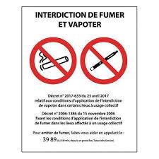 Ainsi donc l'interdiction de fumer dans les aires collectives de jeux et tous lieux publics et du travail ne concerne pas les cigarettes électroniques. Panneau Interdiction De Fumer Et Vapoter Pvc Ou Autocollant Manutan Fr