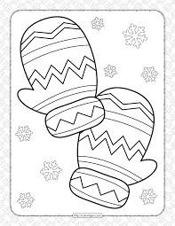 These cute and easy to color objects are they can learn about this season while coloring some objects used in winters. Snow Cloves Coloring Page For Kids