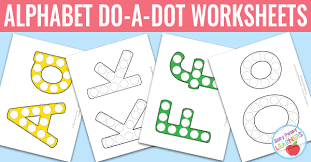 Instead of using dot markers, use small pieces to place on top of each circle, such as pom poms. Free Alphabet Do A Dot Printables Easy Peasy Learners